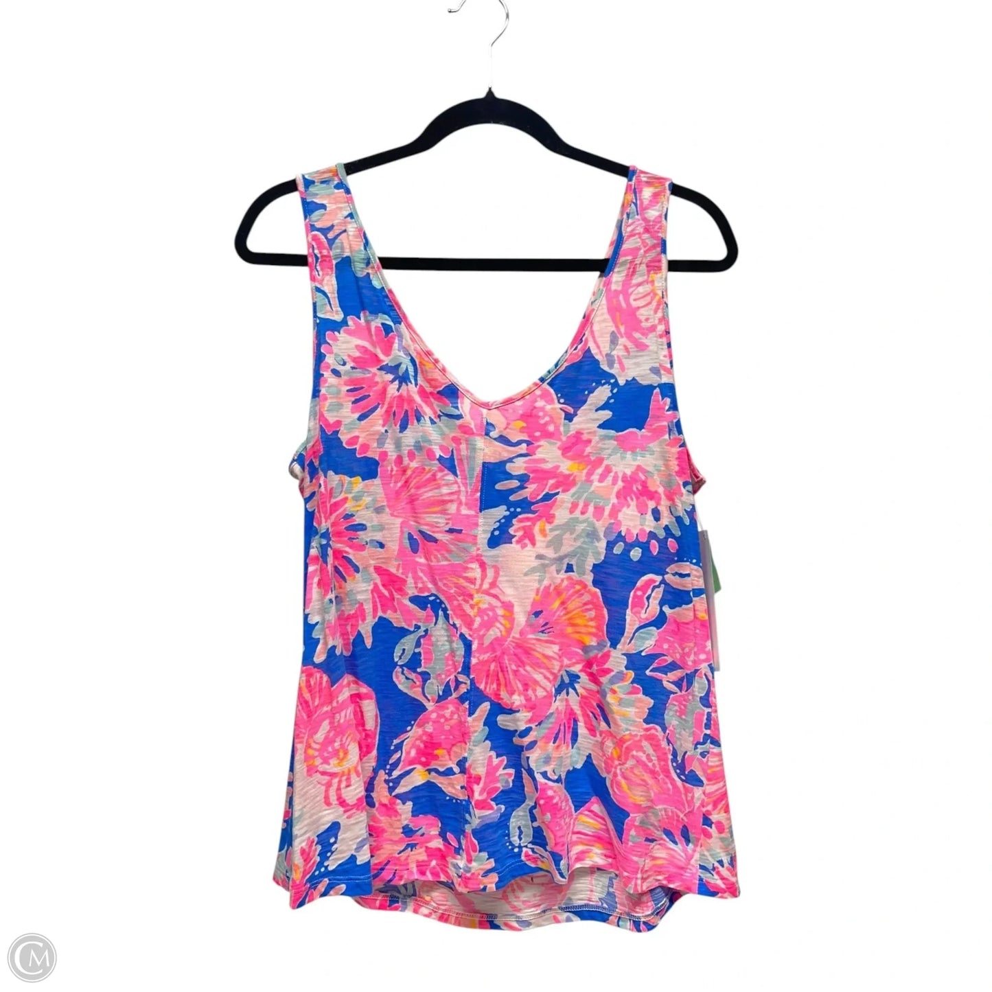 Blouse Designer By Lilly Pulitzer In Green & Pink, Size: M