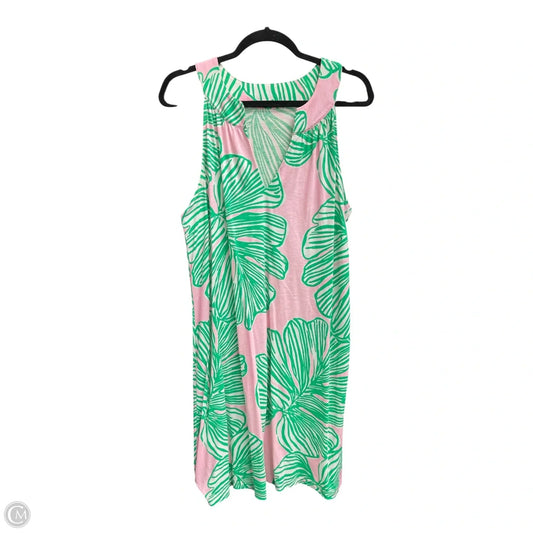 Dress Designer By Lilly Pulitzer In Green & Pink, Size: L