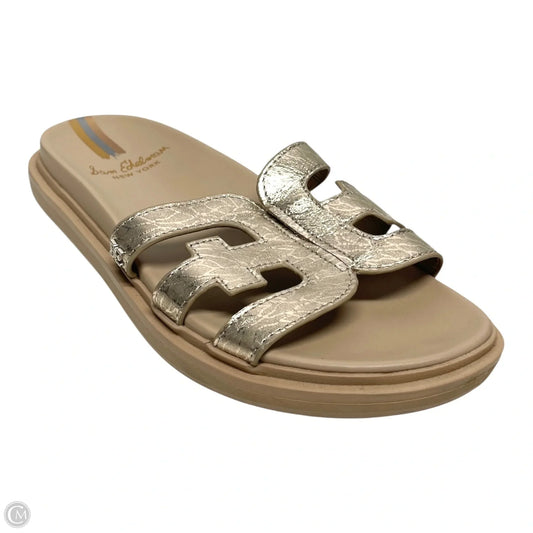 Sandals Flats By Sam Edelman In Gold & Tan, Size: 6.5