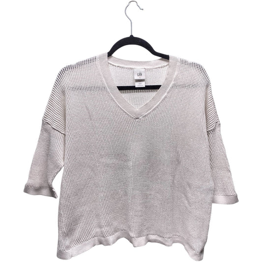 Sweater By Cabi In White, Size: S