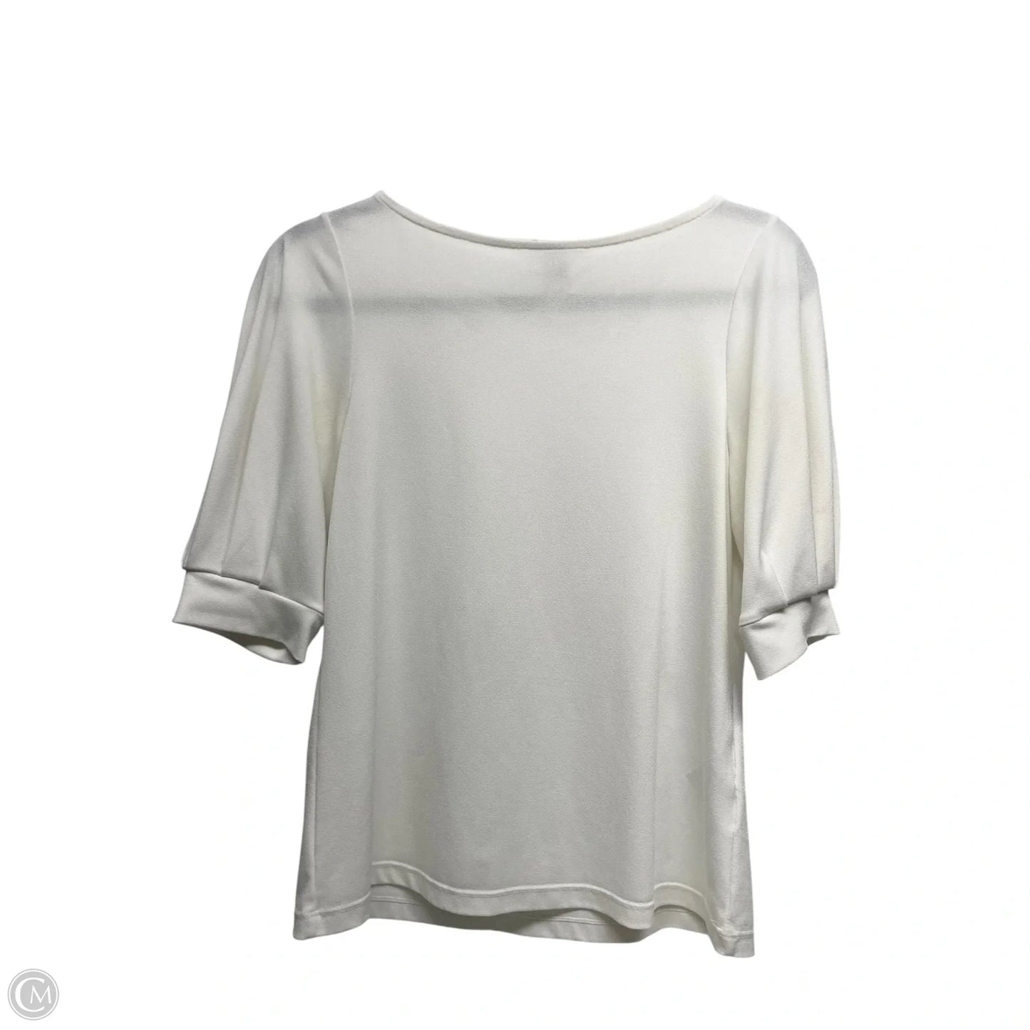 Top Short Sleeve By H&m In Ivory, Size: Xs