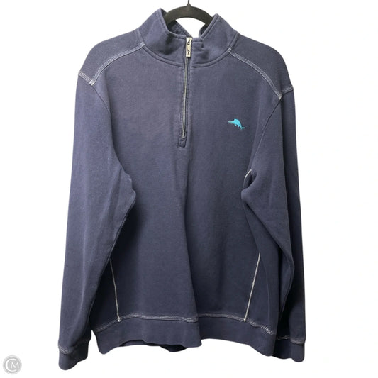 Sweatshirt Collar By Tommy Bahama In Navy, Size: M