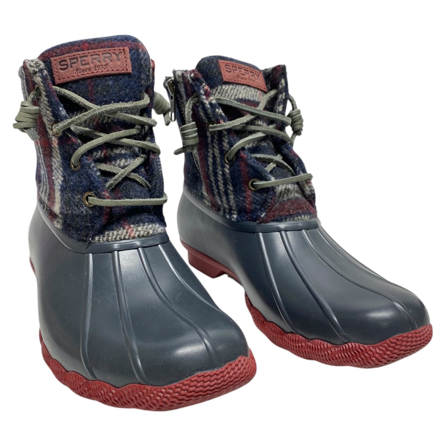 Boots Snow By Sperry In Blue & Red & White, Size: 6