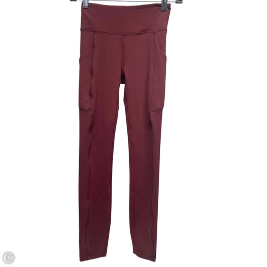 Athletic Leggings By Lululemon In Red, Size: 2