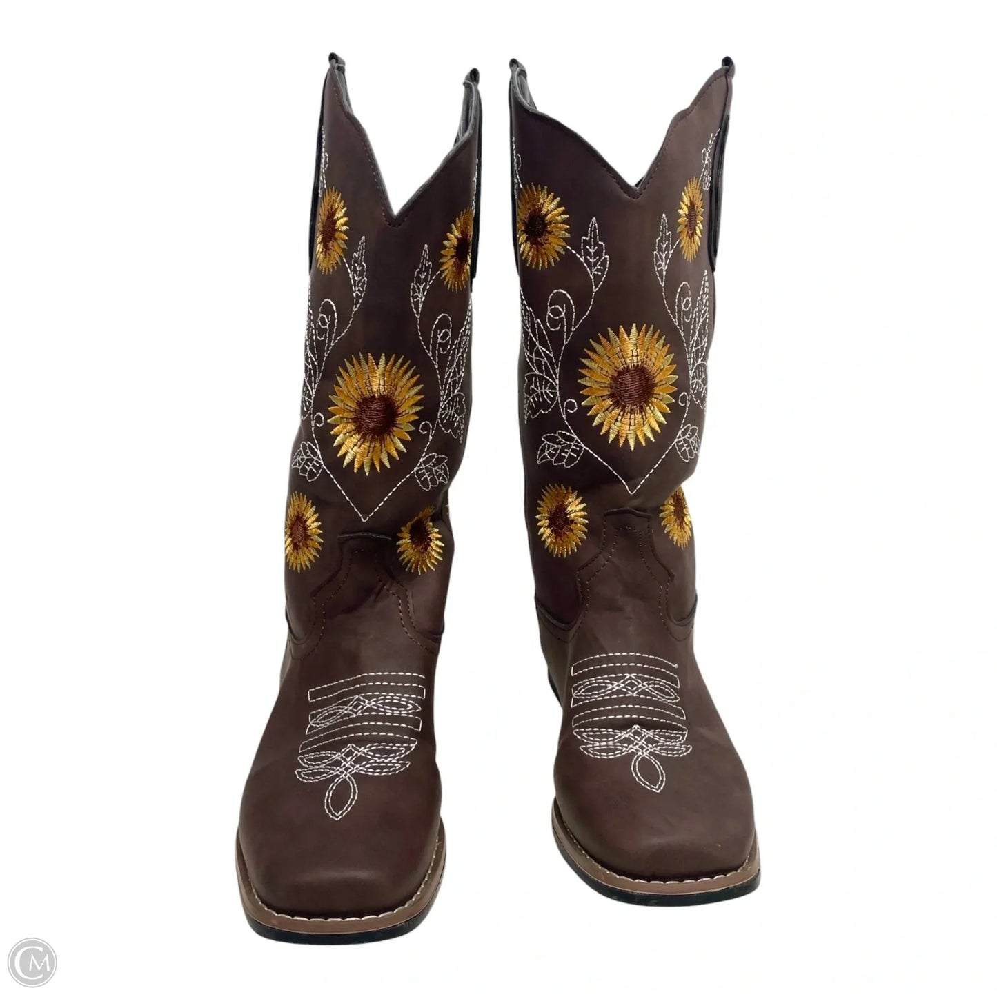Boots Western By Clothes Mentor In Floral Print, Size: 10.5