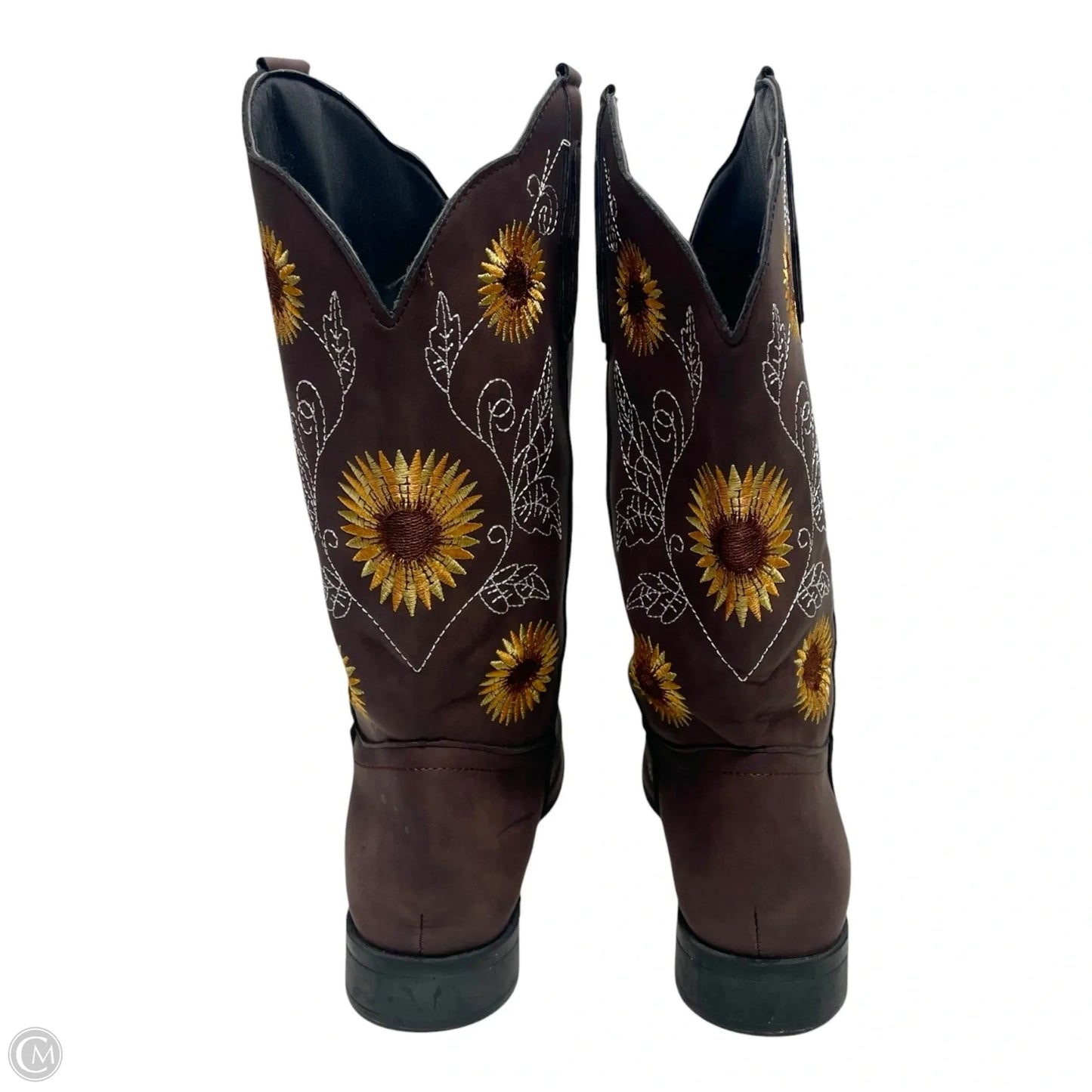 Boots Western By Clothes Mentor In Floral Print, Size: 10.5