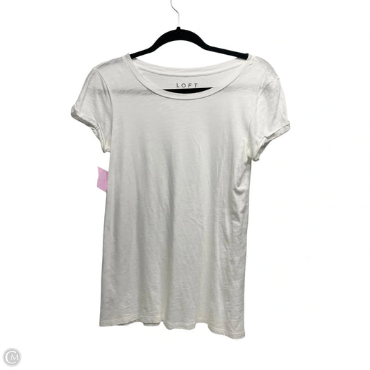 Top Short Sleeve Basic By Loft In White, Size: Xs
