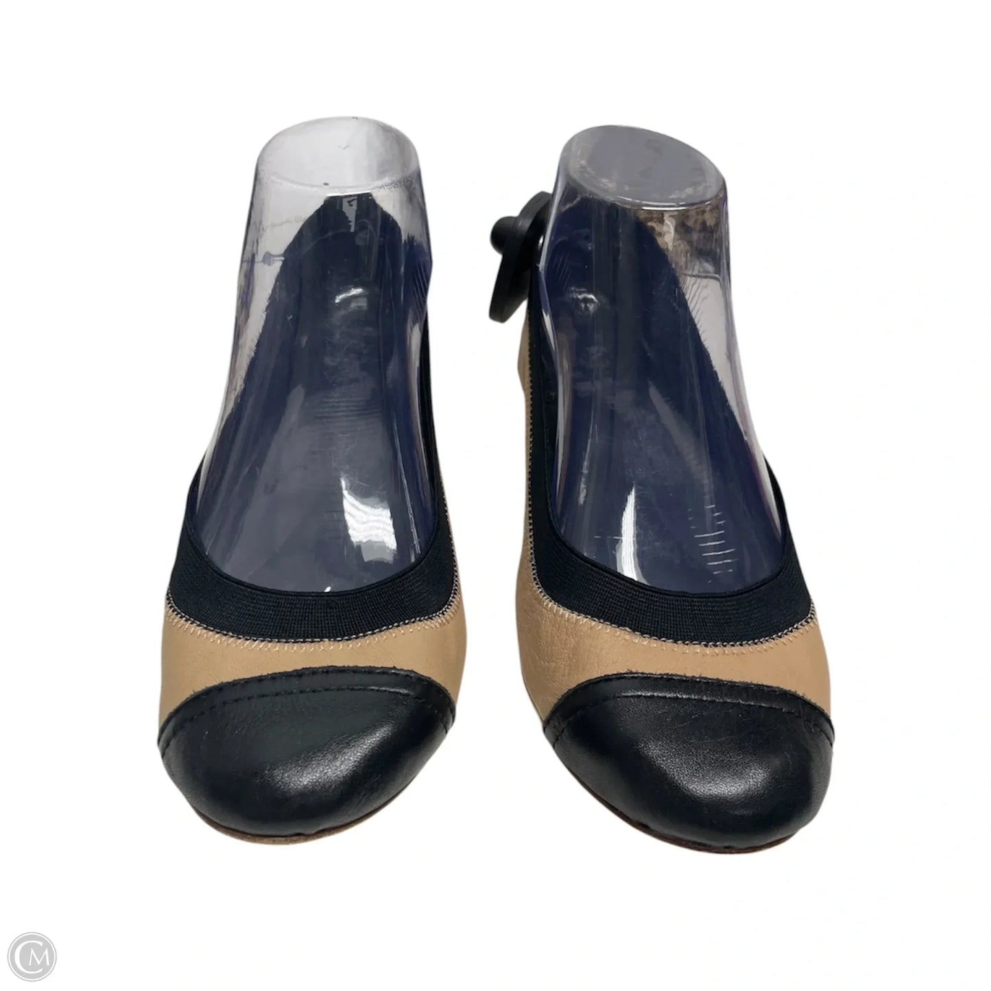 Shoes Designer By Tory Burch In Black & Tan, Size: 5.5