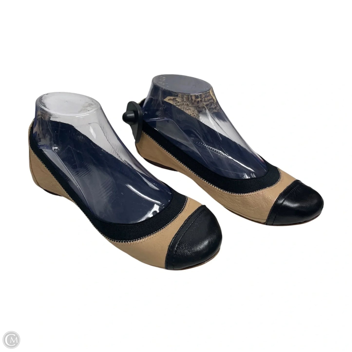 Shoes Designer By Tory Burch In Black & Tan, Size: 5.5