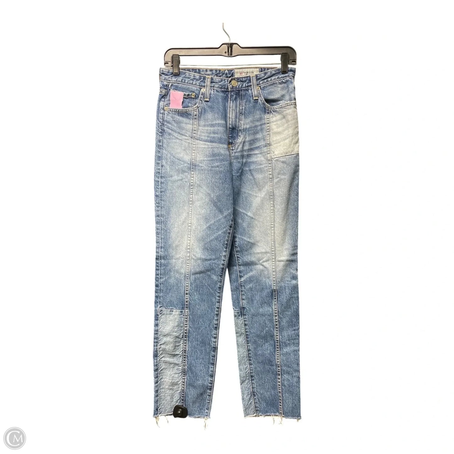 Jeans Straight By Ag Jeans In Blue Denim, Size: 4