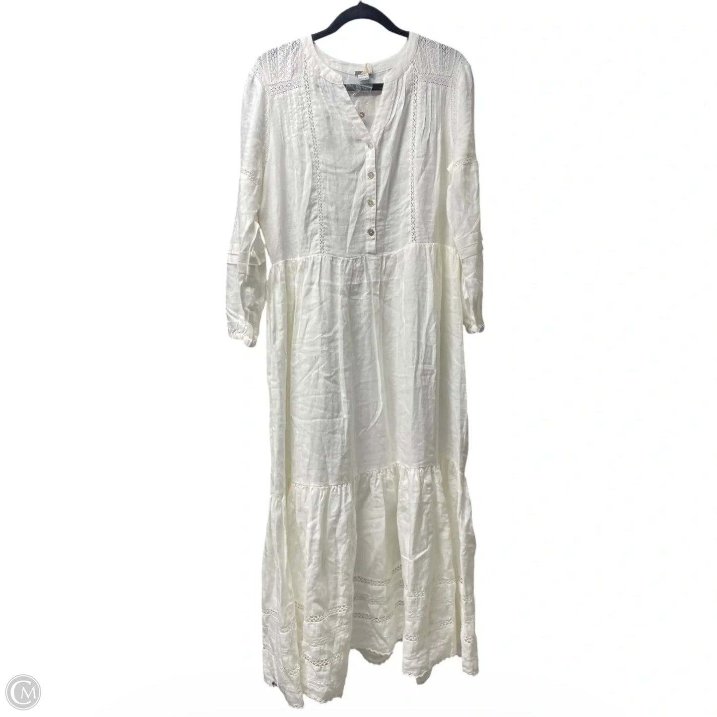 Dress Casual Maxi By Magaschoni In Cream, Size: L
