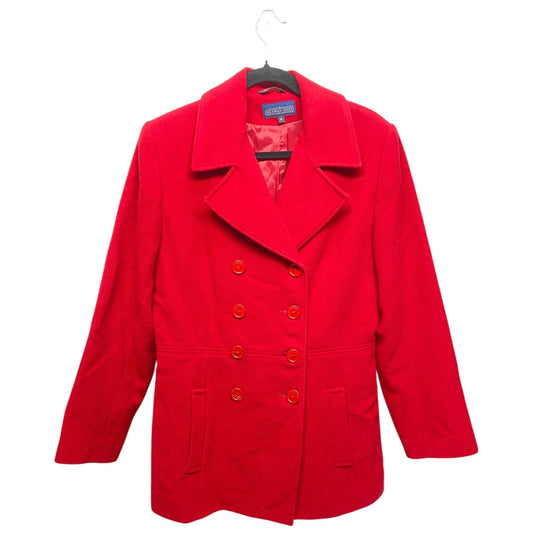 Coat Peacoat By Herman Geist In Red, Size: 8