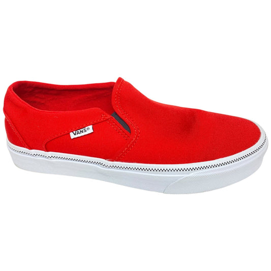 Shoes Flats By Vans In Red, Size: 9.5