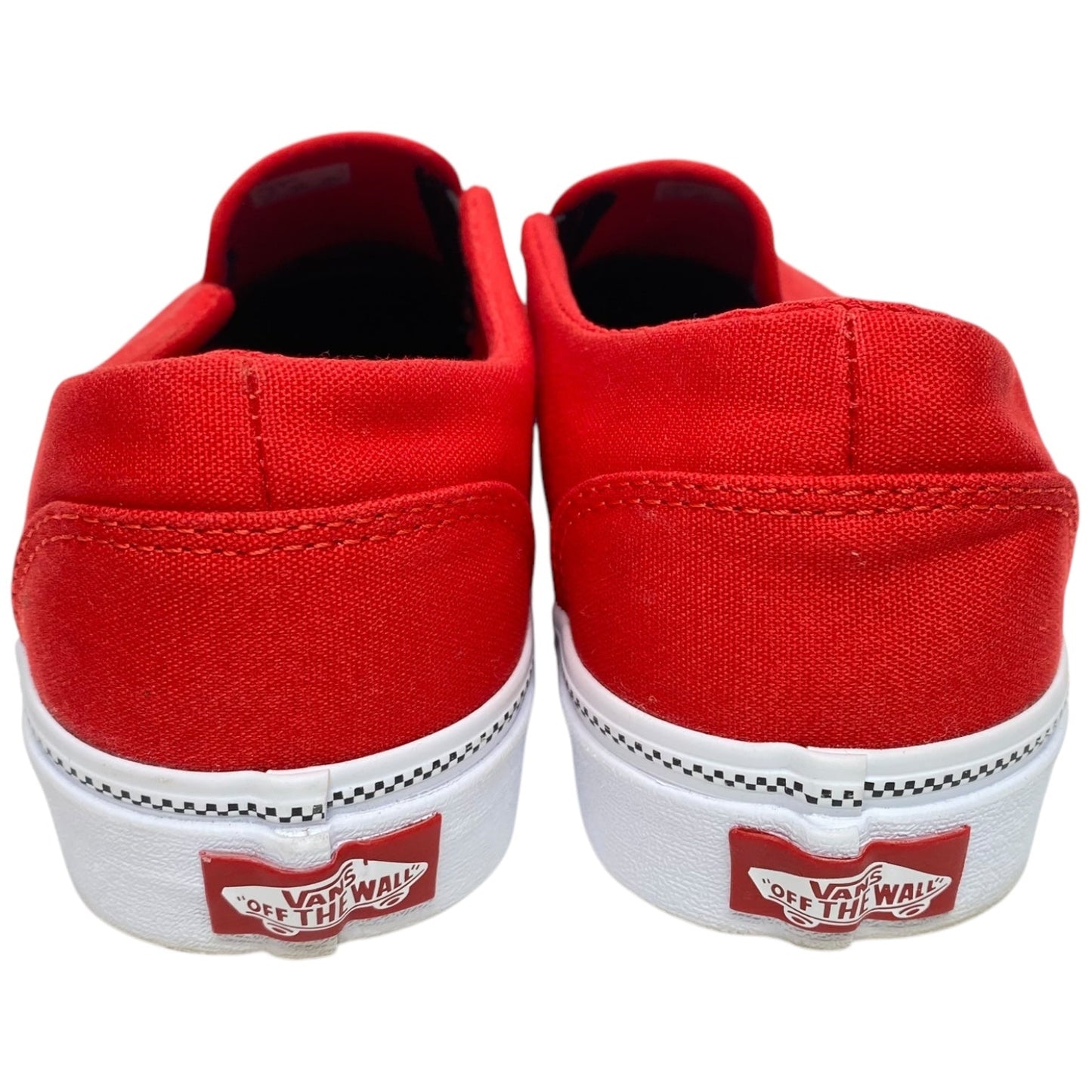 Shoes Flats By Vans In Red, Size: 9.5