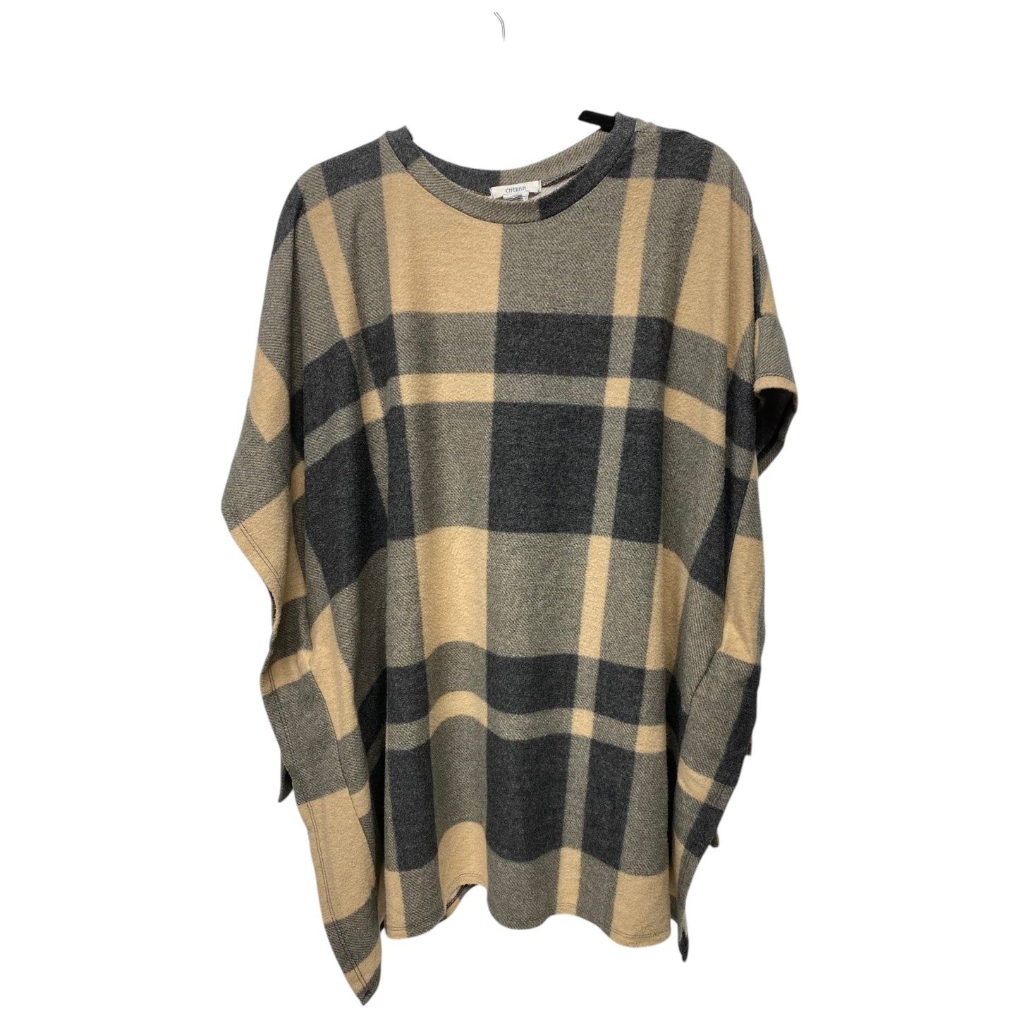 Poncho By Cherish In Plaid Pattern, Size: L