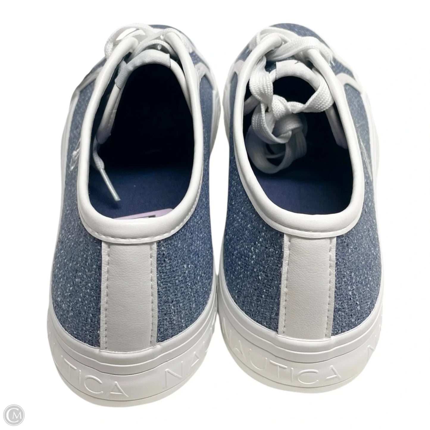 Shoes Sneakers By Nautica In Blue & White, Size: 9