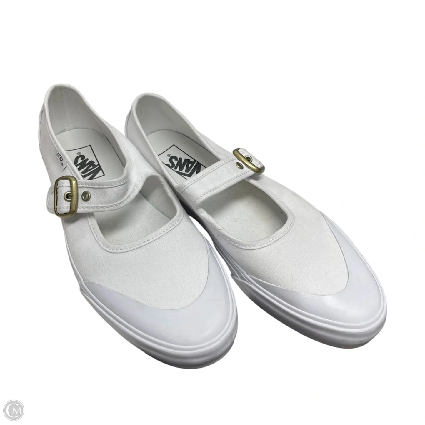 Shoes Flats By Vans In White, Size: 9