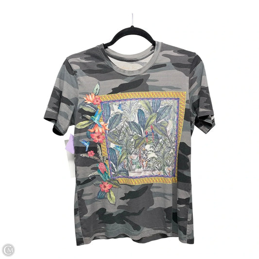Top Short Sleeve Designer By Johnny Was In Camouflage Print, Size: Xs