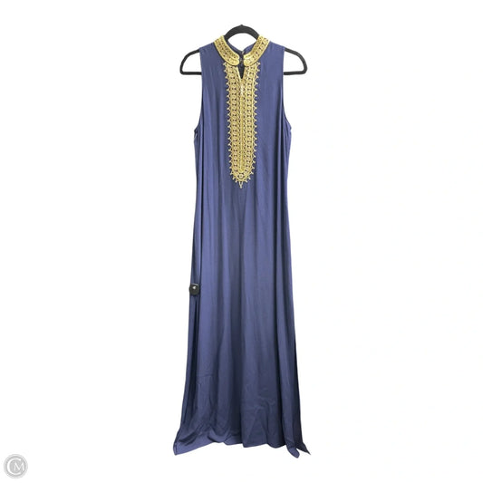Dress Casual Maxi By Lilly Pulitzer In Blue & Gold, Size: 6
