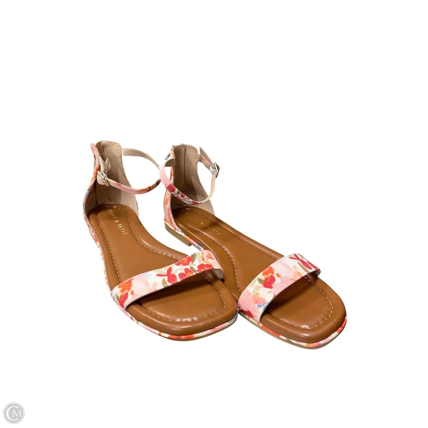Sandals Flats By Kelly And Katie In Floral Print, Size: 8.5