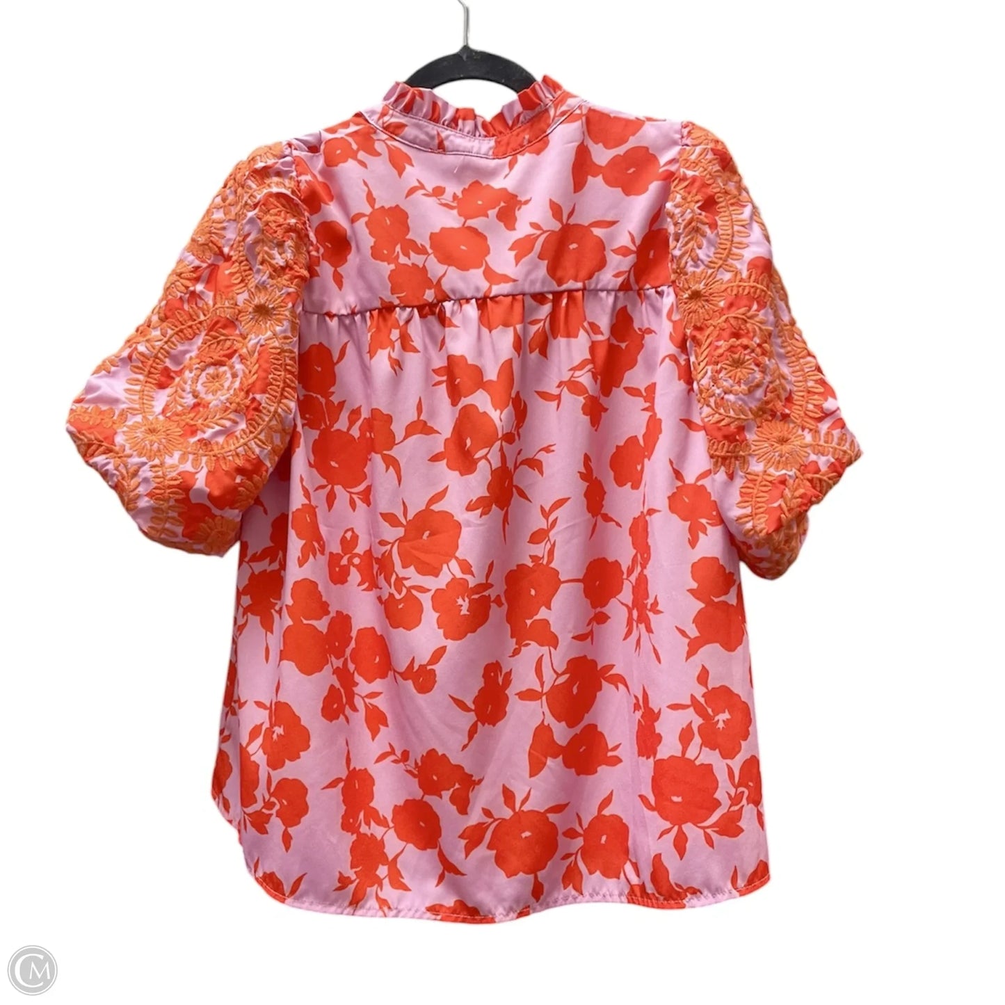 Blouse Short Sleeve By Umgee In Floral Print, Size: M