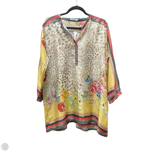 Blouse Designer By Johnny Was In Multi-colored, Size: M