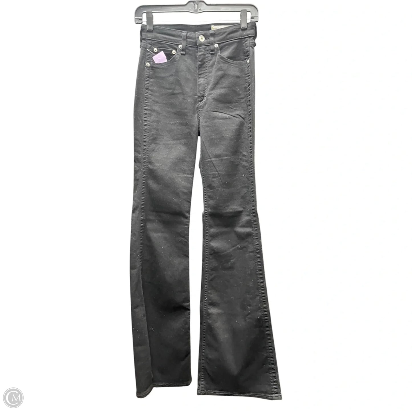 Jeans Flared By Rag And Bone In Black Denim, Size: 2