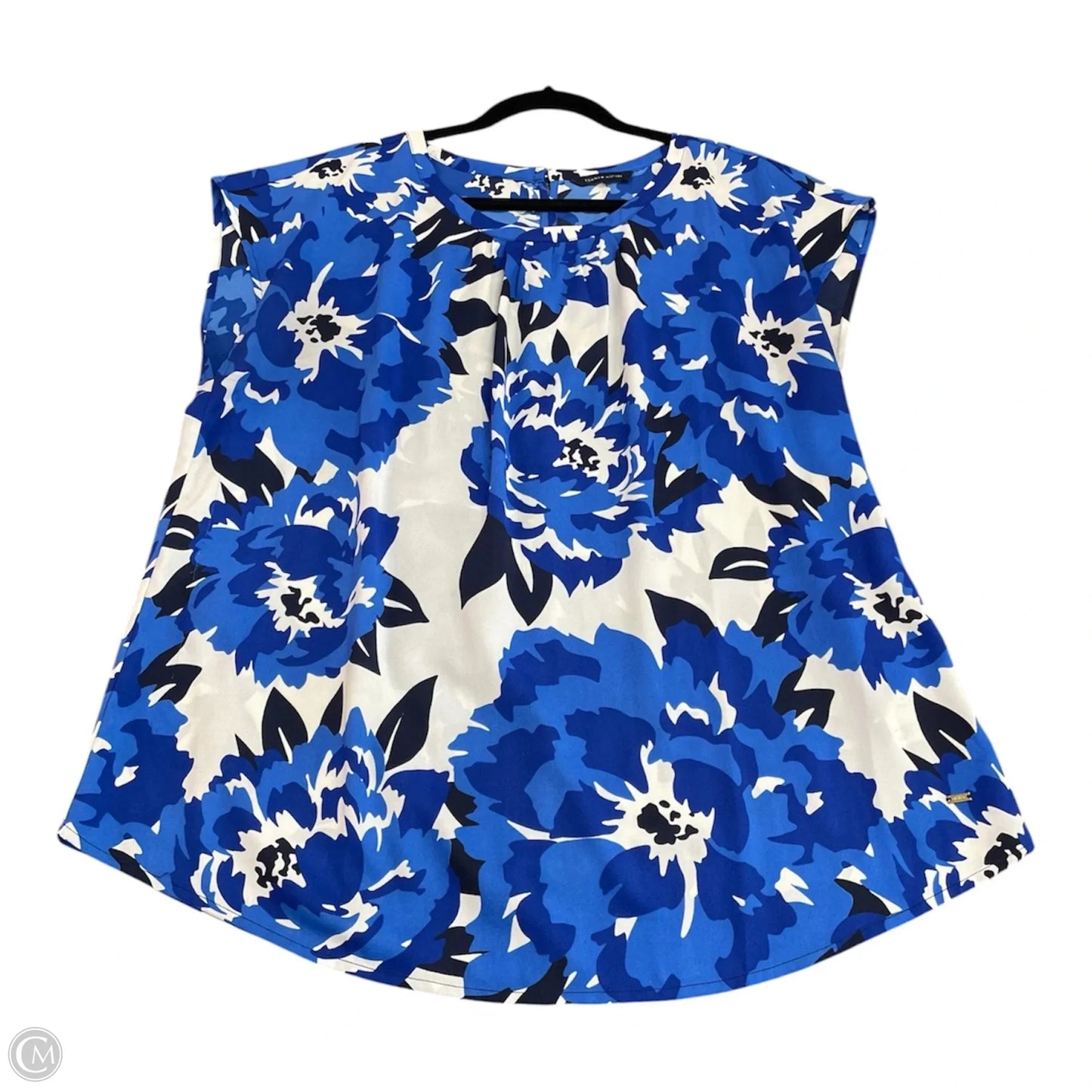 Blouse Short Sleeve By Tommy Hilfiger In Floral Print, Size: Xl