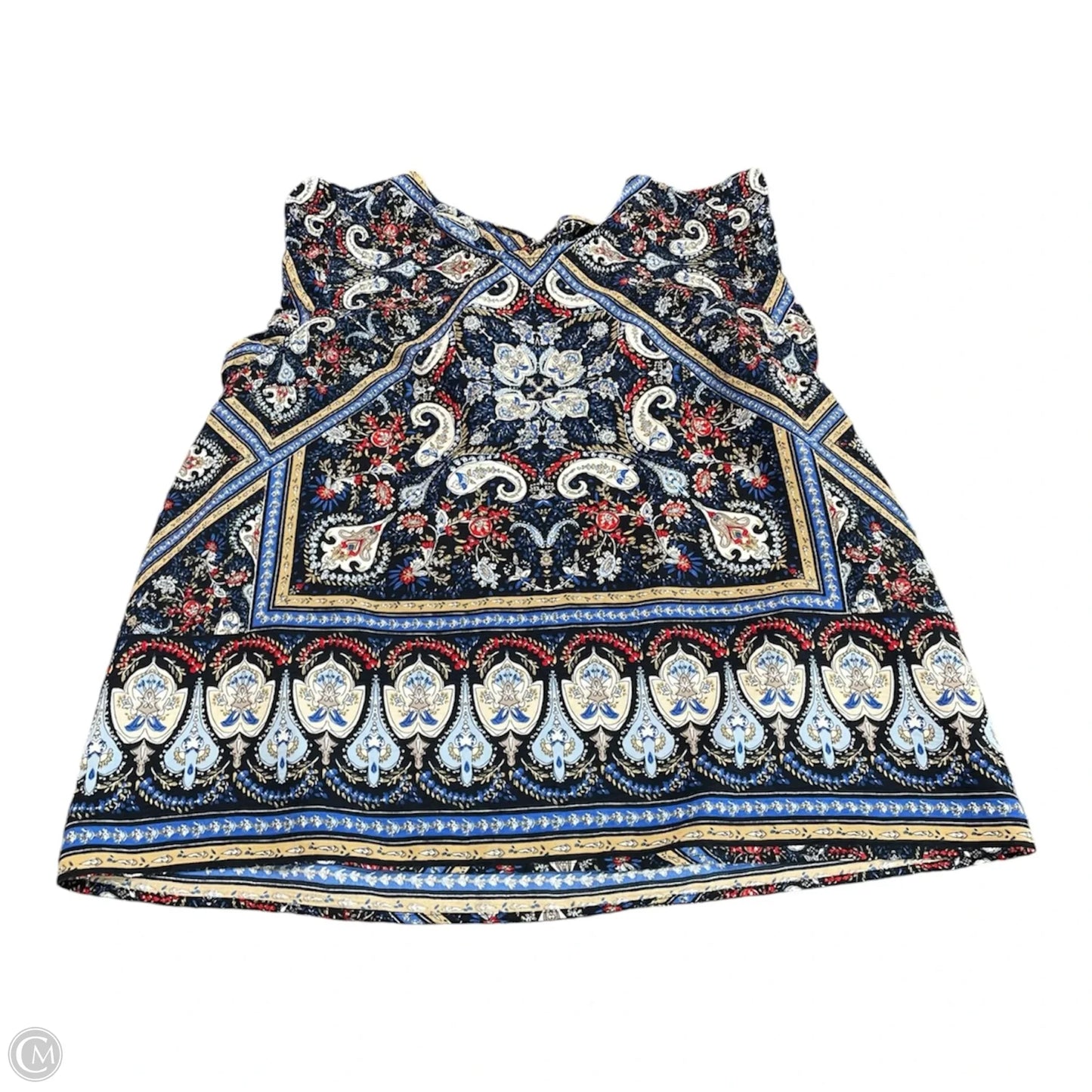 Top Short Sleeve By Cato In Paisley Print, Size: Xl
