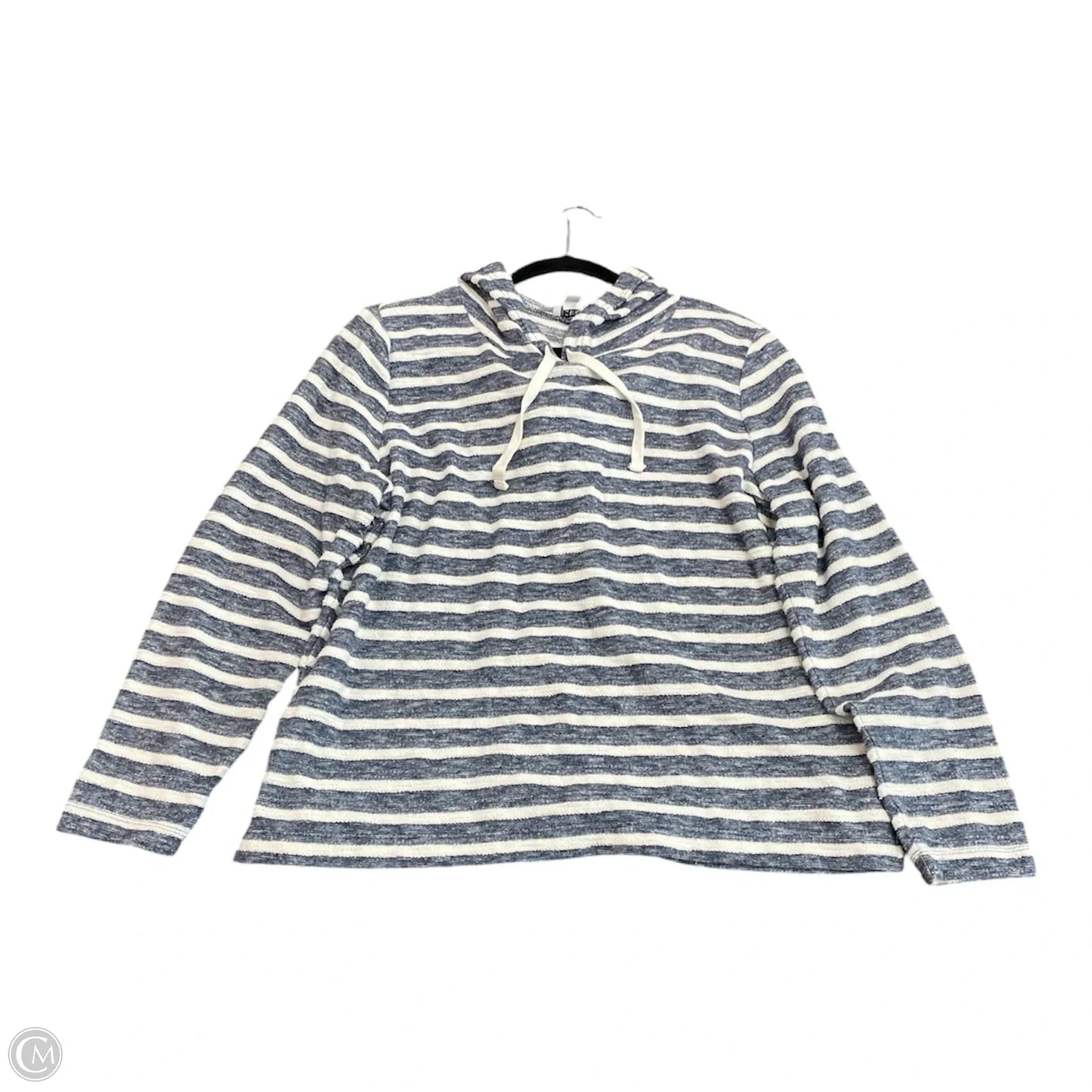 Sweatshirt Hoodie By J. Crew In Striped Pattern, Size: M