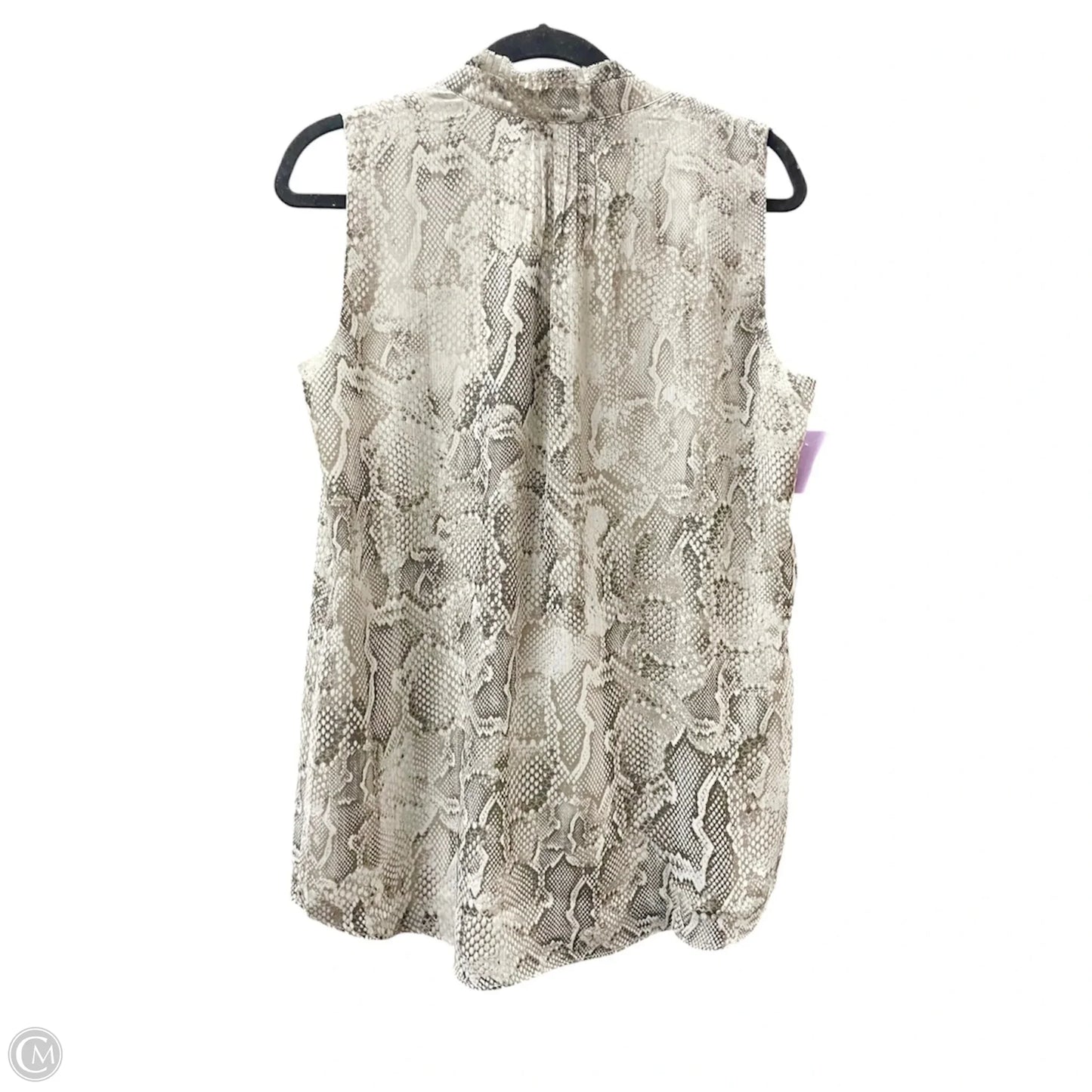 Blouse Sleeveless By White House Black Market In Snakeskin Print, Size: M