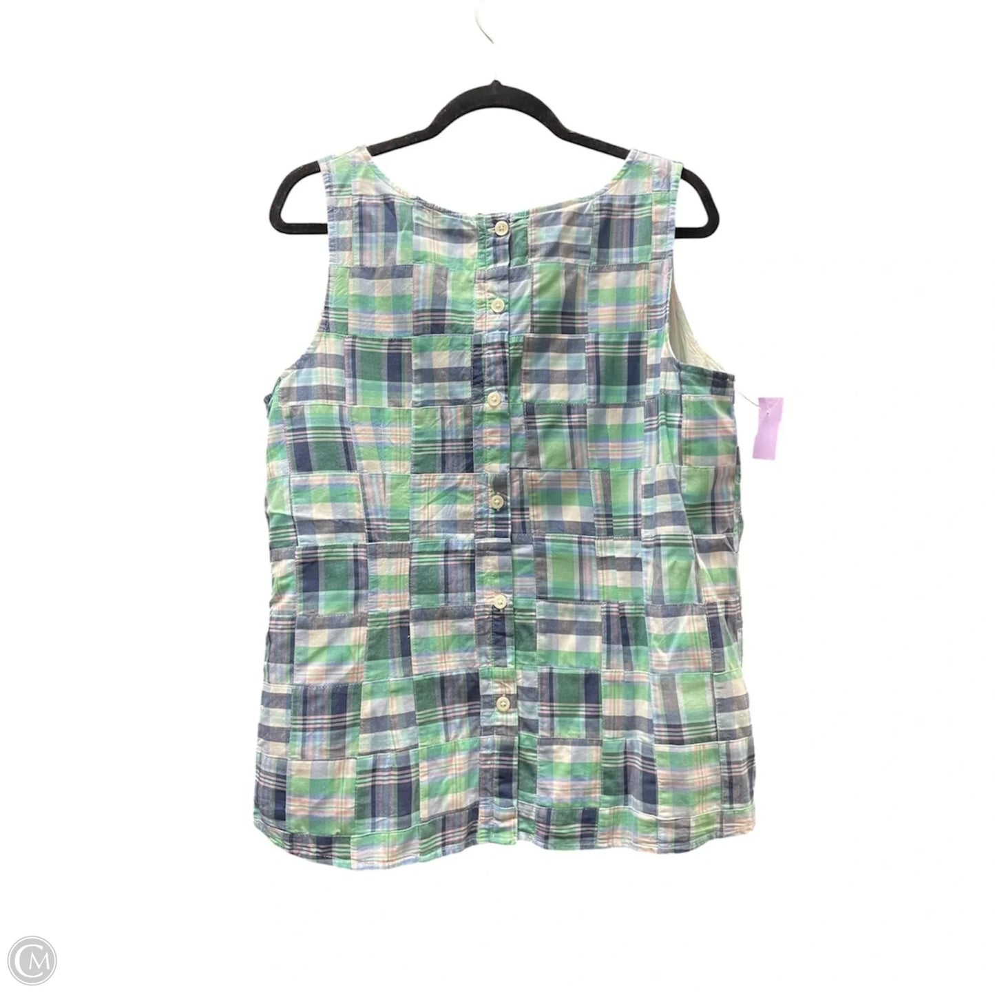 Top Sleeveless By Talbots In Blue & Green, Size: L