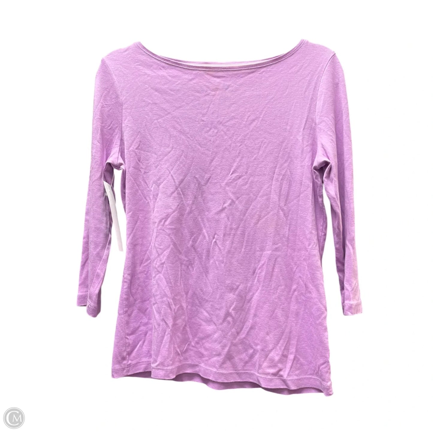 Top 3/4 Sleeve Basic By Talbots In Purple, Size: Mp