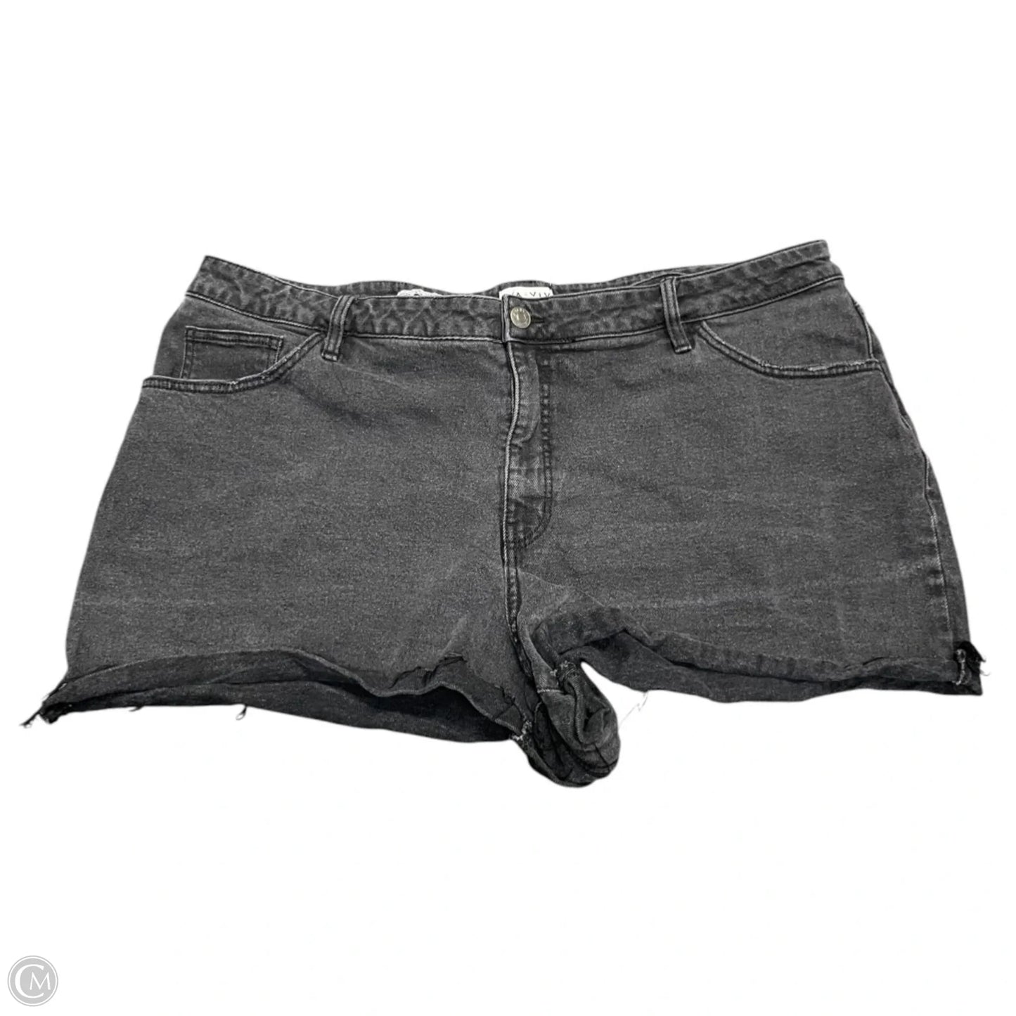 Shorts By Ava & Viv In Black Denim, Size: 3x