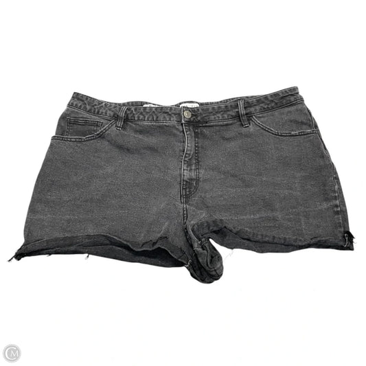 Shorts By Ava & Viv In Black Denim, Size: 3x