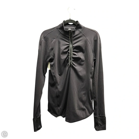 Athletic Top Long Sleeve Collar By Lululemon In Black, Size: M
