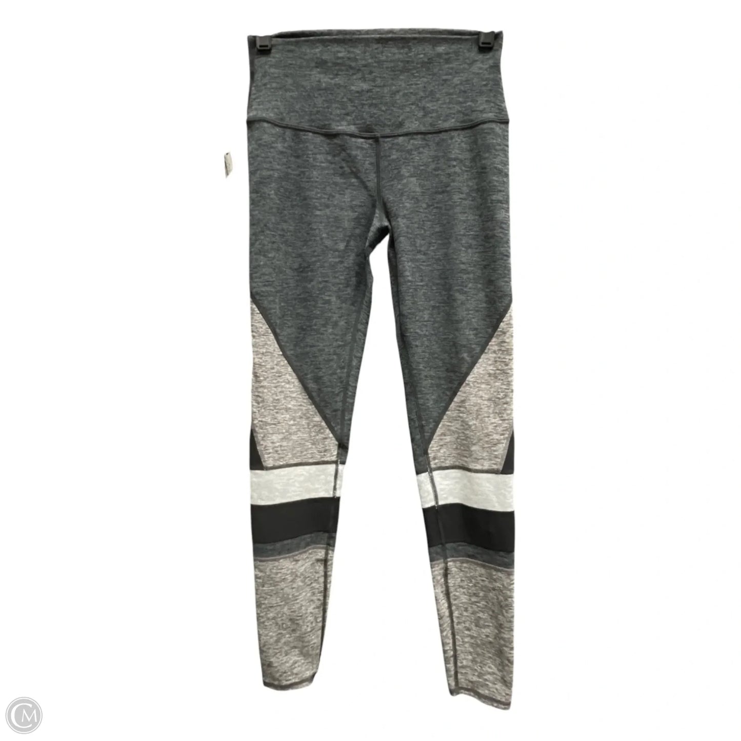 Athletic Leggings By Alo In Black & Grey, Size: S