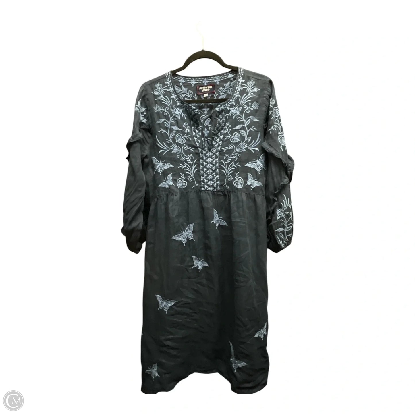 Dress Designer By Johnny Was In Blue, Size: S