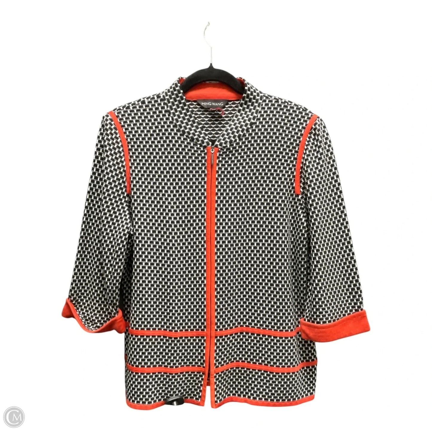 Blazer By Ming Wang In Black & White, Size: L