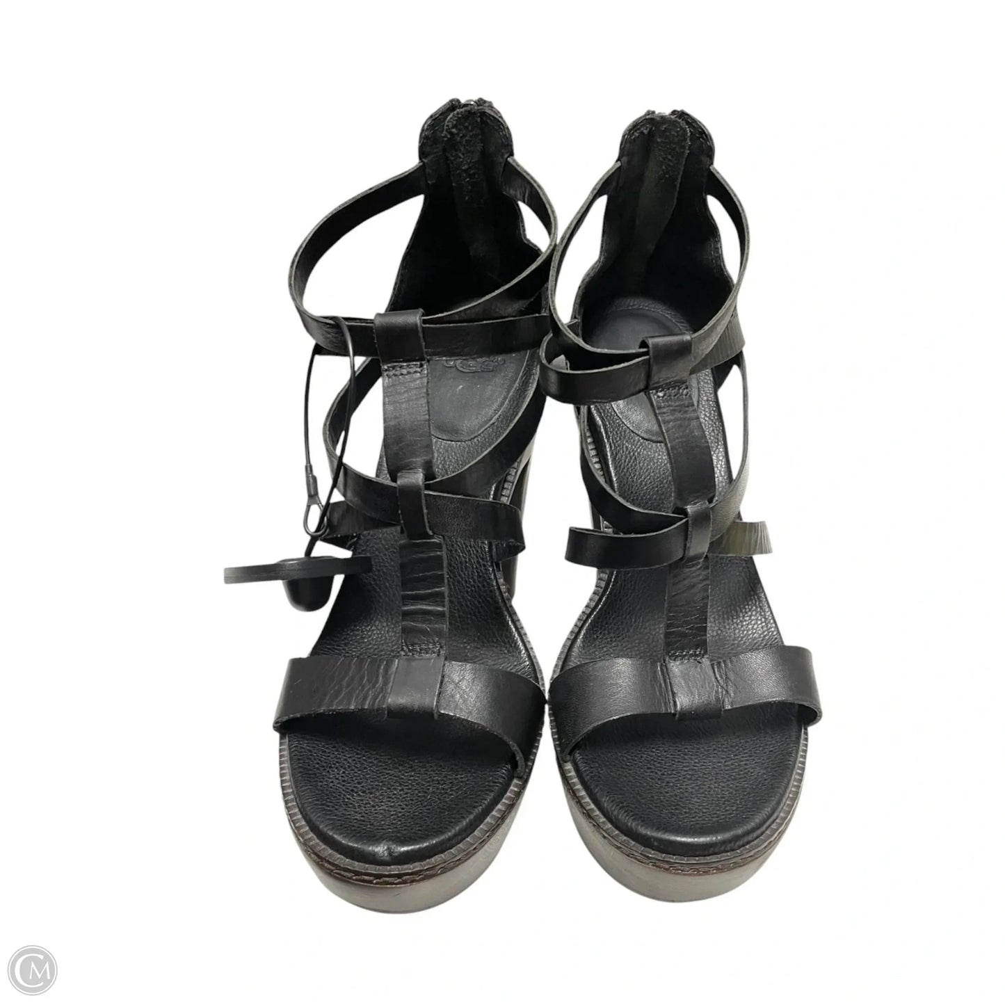 Shoes Designer By Ugg In Black & Brown, Size: 7