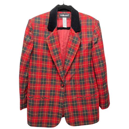 Blazer By Sag Harbor In Plaid Pattern, Size: L