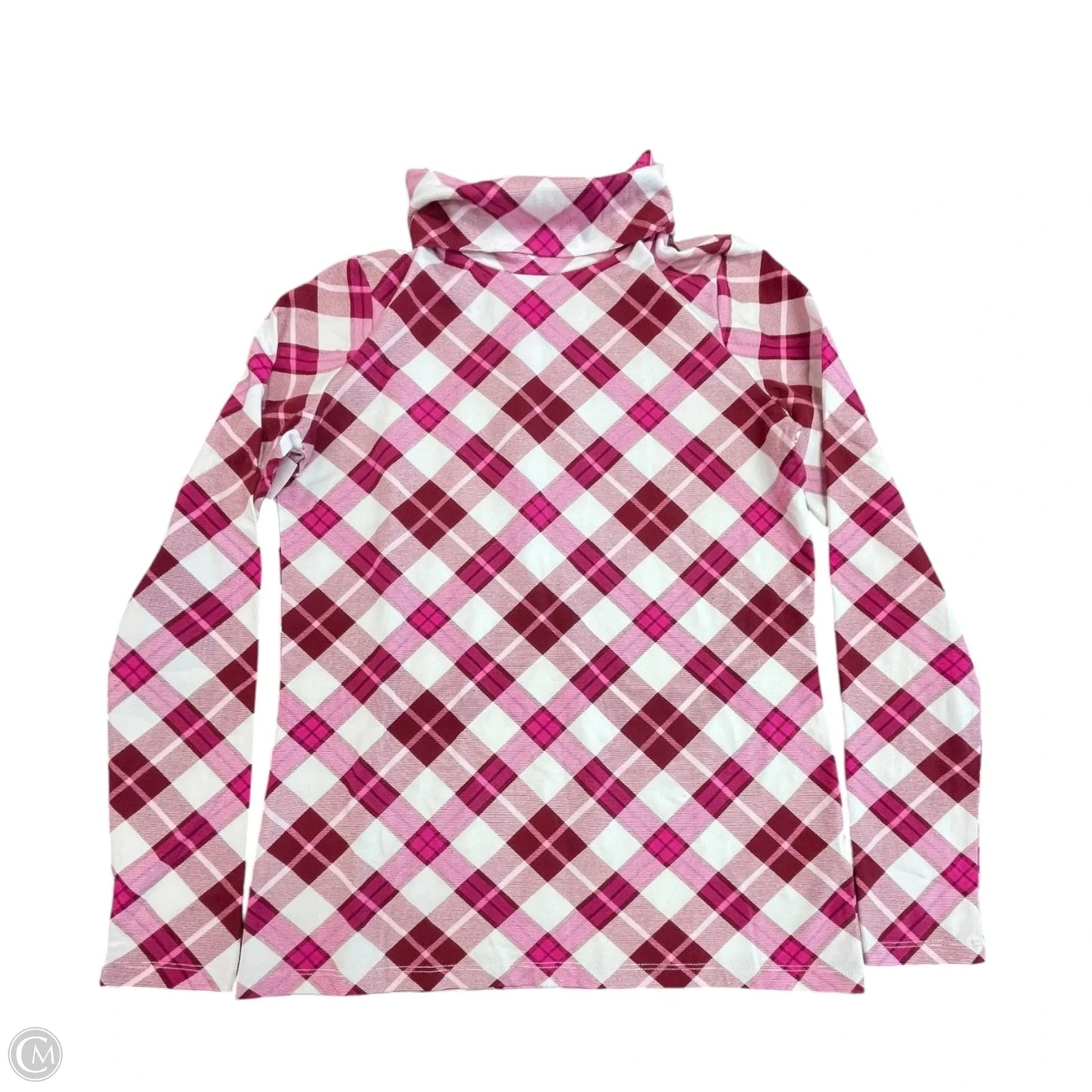 Top Long Sleeve By Talbots In Plaid Pattern, Size: Xs