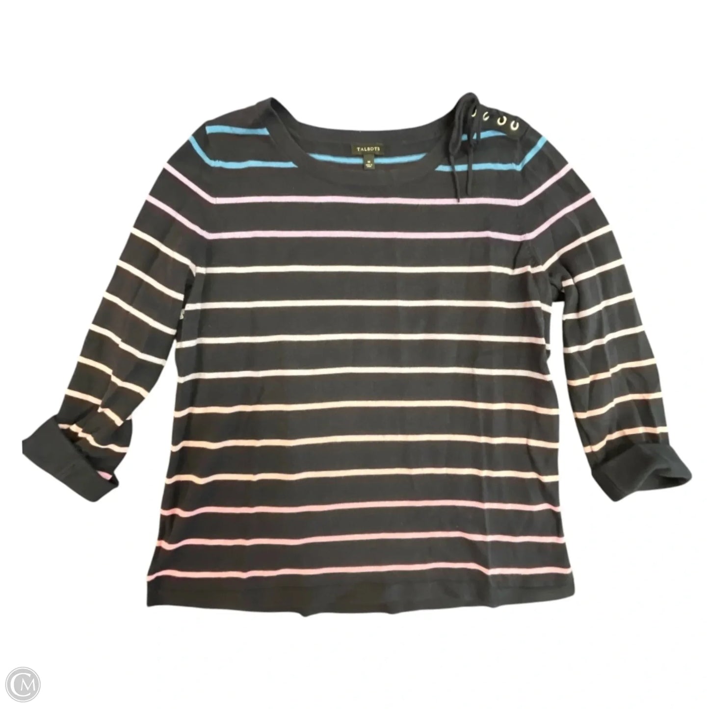 Sweater By Talbots In Striped Pattern, Size: M