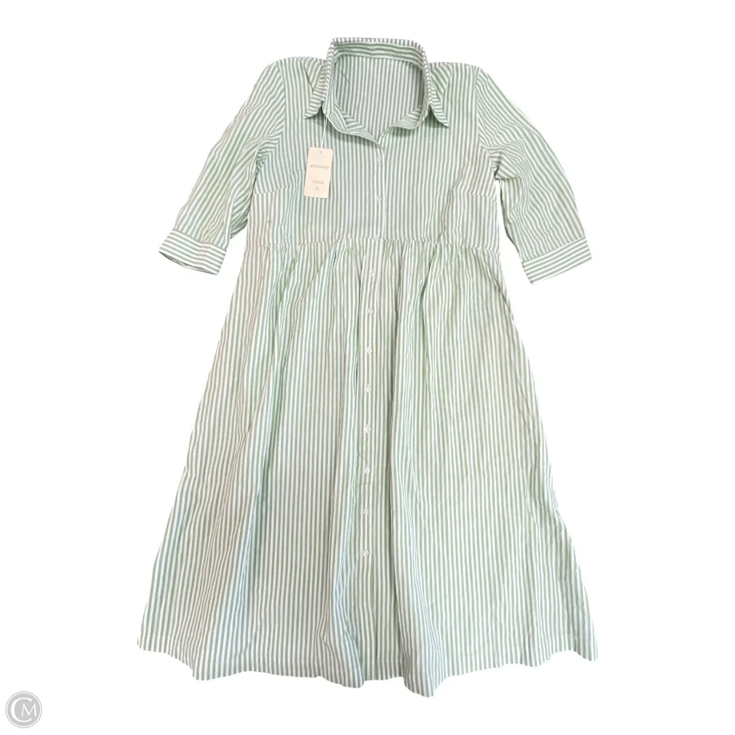 Dress Casual Midi By Clothes Mentor In Striped Pattern, Size: Xl