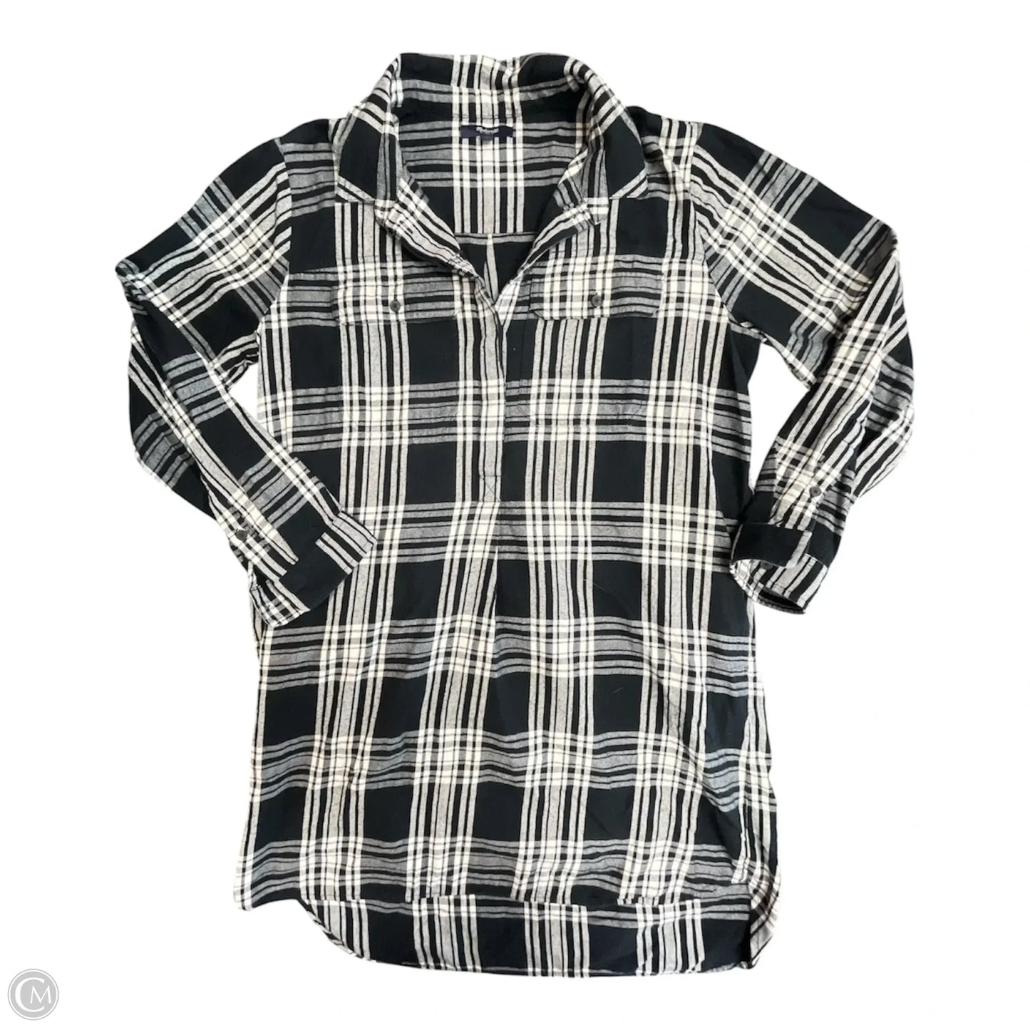 Dress Casual Short By Madewell In Plaid Pattern, Size: L