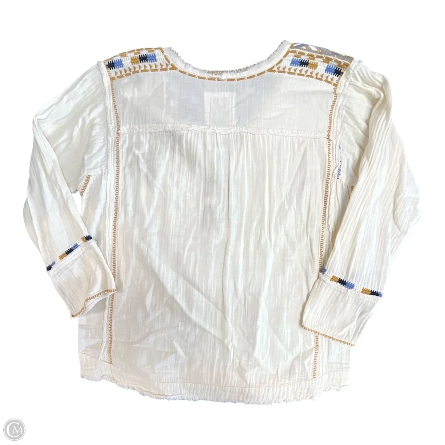 Tunic Designer By Johnny Was In Cream, Size: L