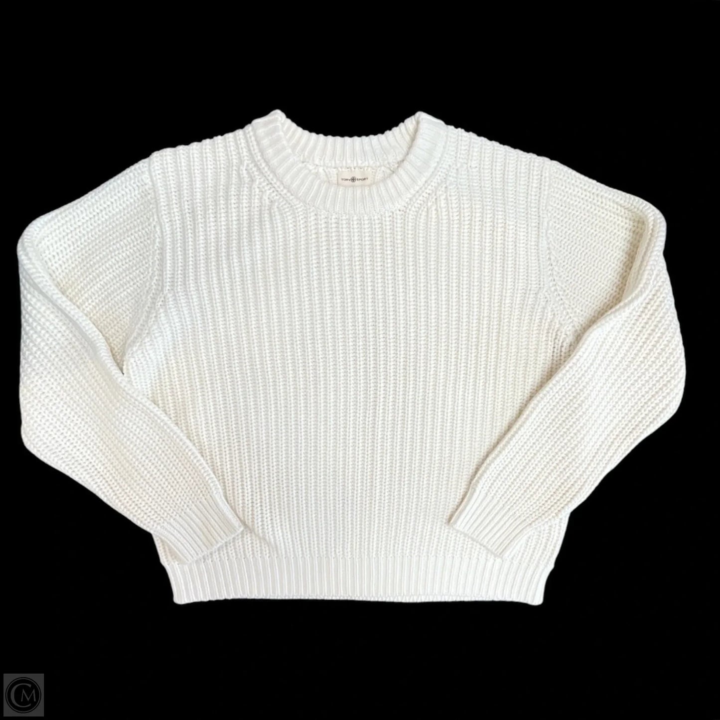 Sweater Designer By Tory Burch In Cream, Size: Xl