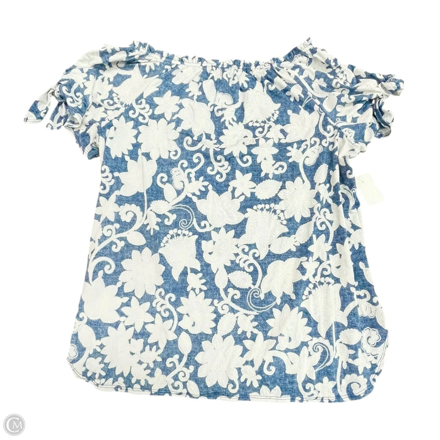 Top Short Sleeve By Perseption Concept In Floral Print, Size: L