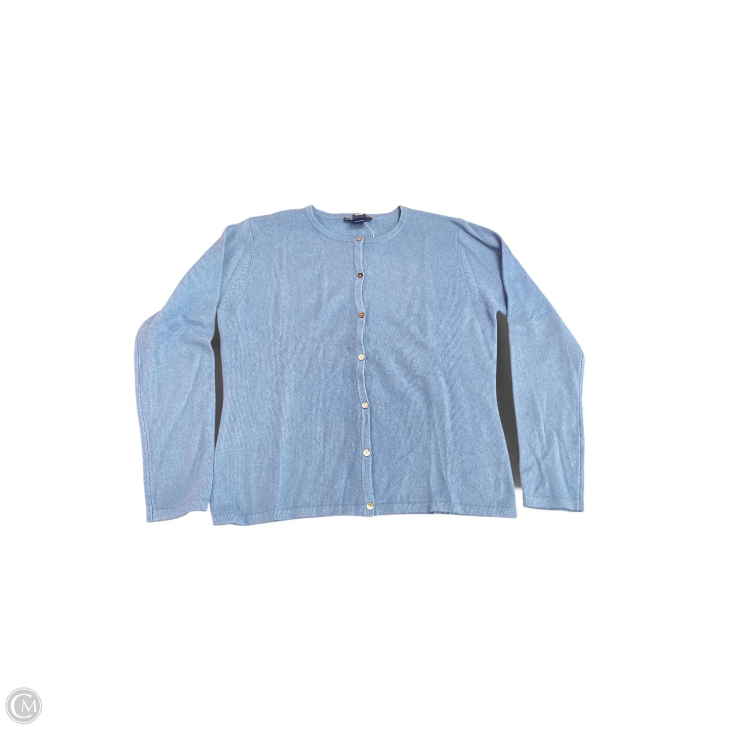 Sweater Cardigan Cashmere By Harolds In Blue, Size: L