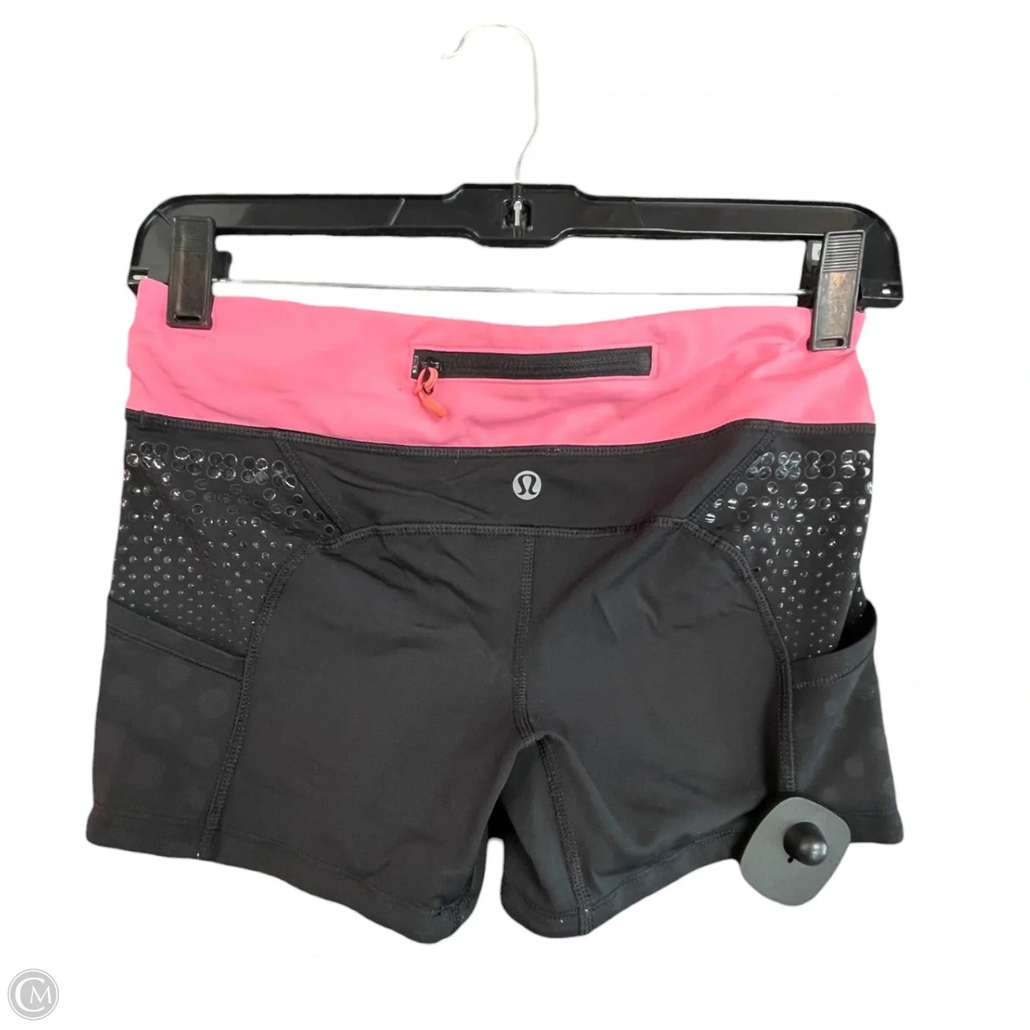 Athletic Shorts By Lululemon In Black & Pink, Size: 6